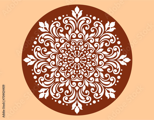 Mandala Vector, Floral Mandala Vector, mandala for Henna, Mehndi, tattoo, rangoli, decoration.