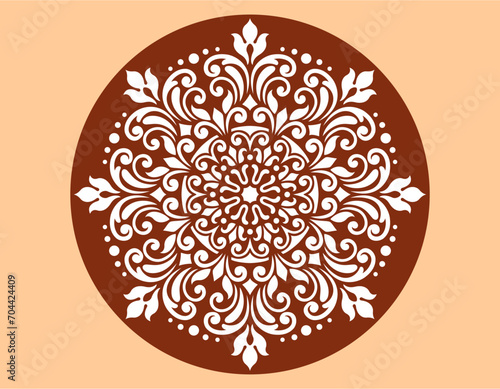Mandala Vector, Floral Mandala Vector, mandala for Henna, Mehndi, tattoo, rangoli, decoration.