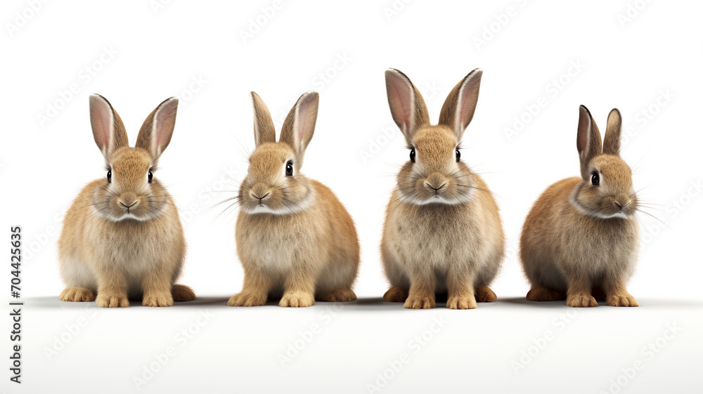 rabbit sitting isolated on white background rabbit sitting isolated on white background