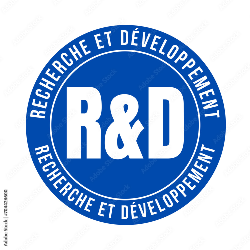 Symbole R et D recherche et développement Symbole R et D recherche et développement