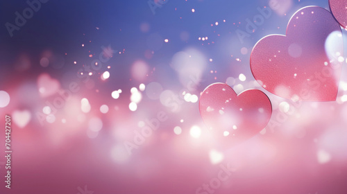 Romantic red hearts floating with a magical bokeh effect, perfect for Valentine's Day themes and love expressions.