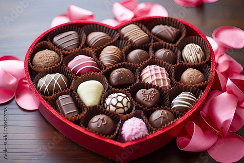 Valentines Day Chocolates Assorted chocolates present © VicenSanh