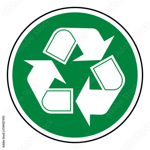 Recycle Symbol Sign,Vector Illustration, Isolated On White Background Label. EPS10