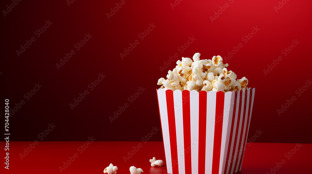 popcorn in red and white cardboard box for cinema popcorn in red and white cardboard box for cinema