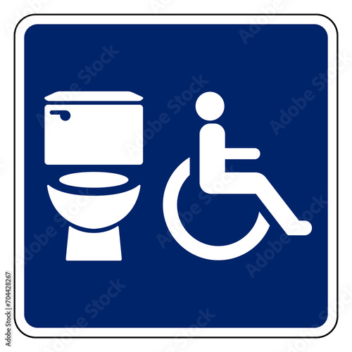 Accessible Toilets Symbol Sign,Vector Illustration, Isolated On White Background Label. EPS10