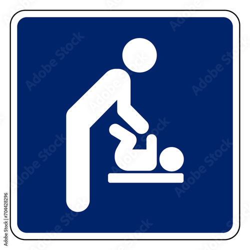 Baby Change Symbol Sign,Vector Illustration, Isolated On White Background Label. EPS10