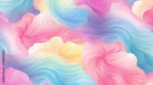 seamless colorful candy floss pattern cotton candy