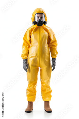 Protected in Yellow: Female Isolation Suit