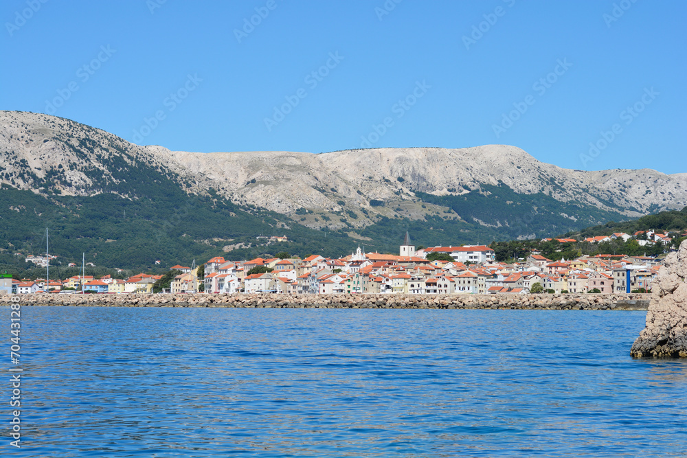Fototapeta premium Baska village on islan Krk, Croatia