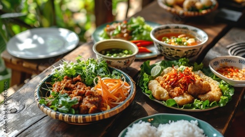 Bun Cha Ha Noi, traditional Vietnamese food