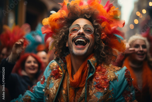 Joyous Street Party: Colorful European Carnival Fun