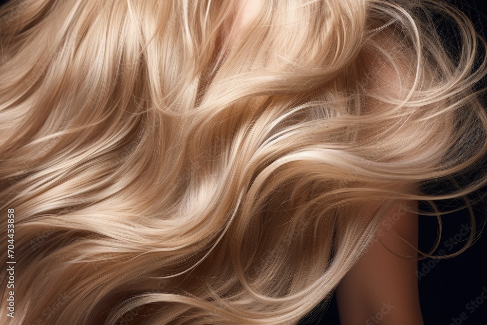 Fototapeta premium Shiny healthy platinum blonde hair
