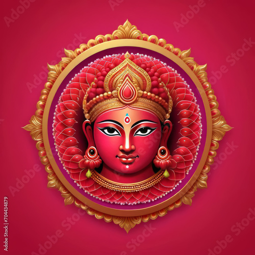 vector illustration, banner of Indian festival of God Sri Drughi, Happy Durga Puja Subh Navratri