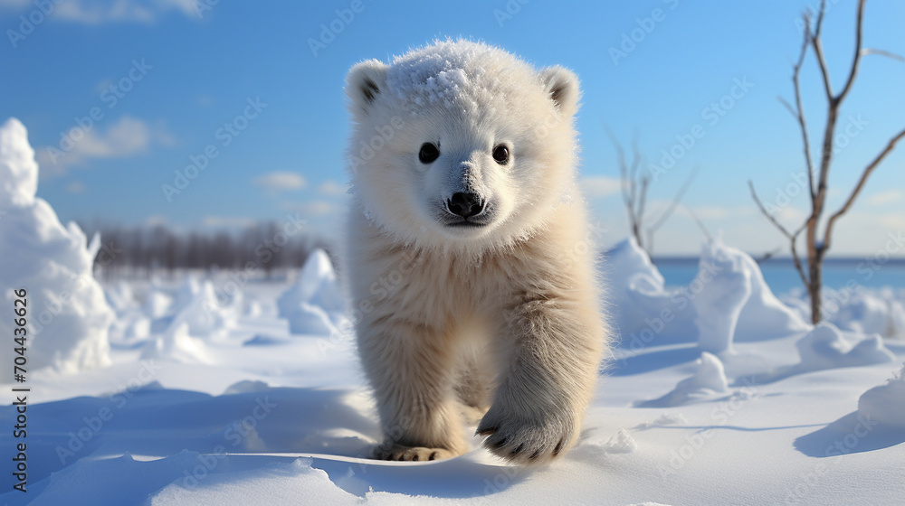 polar bear cub polar bear cub