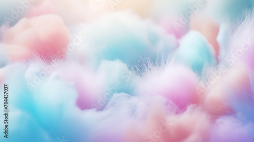 colorful background concept with colorful cotton candy in soft color for background