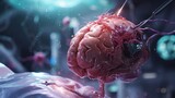 Brain Tumor Removal Surgery: 3D Render of Neurosurgical Procedure