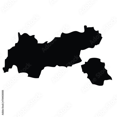 Tirol - map of the region of the country c