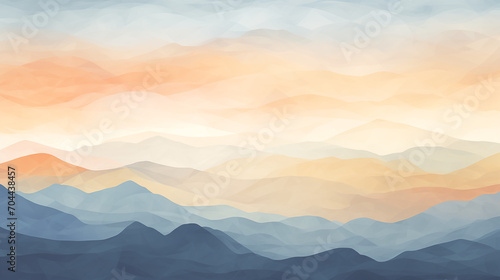 Abstract Mountain Vista Sunrise Patterns © Salman
