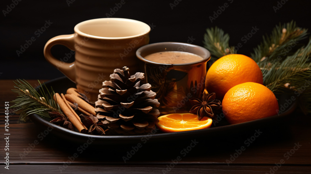 Aroma candles of orange color coffee in a black