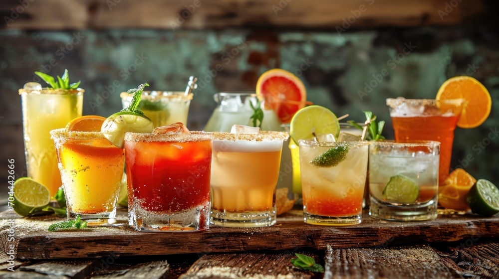 In a tequila cocktail set In a tequila cocktail set