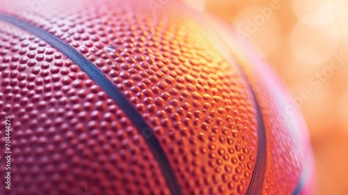 Ethereal Elevation, A Mesmerizing Close-Up of a Basketball, Enveloped in a Swirling Haze of Blurred Background
