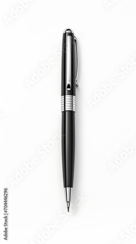 Stock image of a classic ballpoint pen on a white background, writing and creativity Generative AI