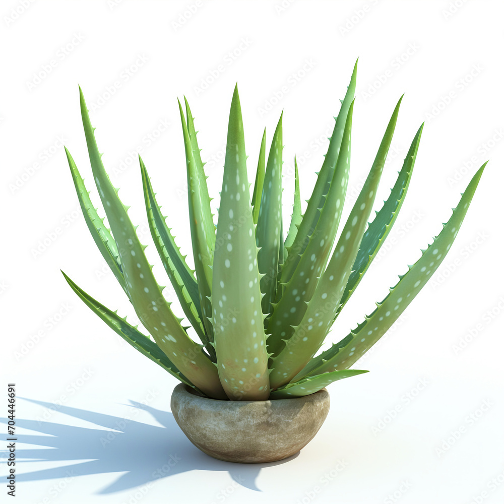 3d aloe vera isolated on white 3d aloe vera isolated on white