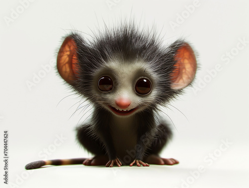 A cute Aye-Aye lemur 3D character © שלמה שטודינר