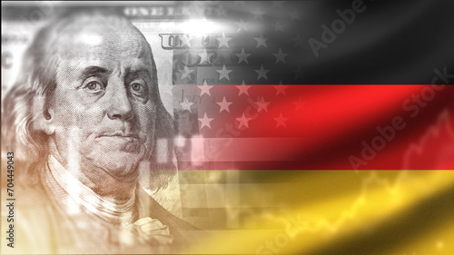 Economy of Germany. Flag of...