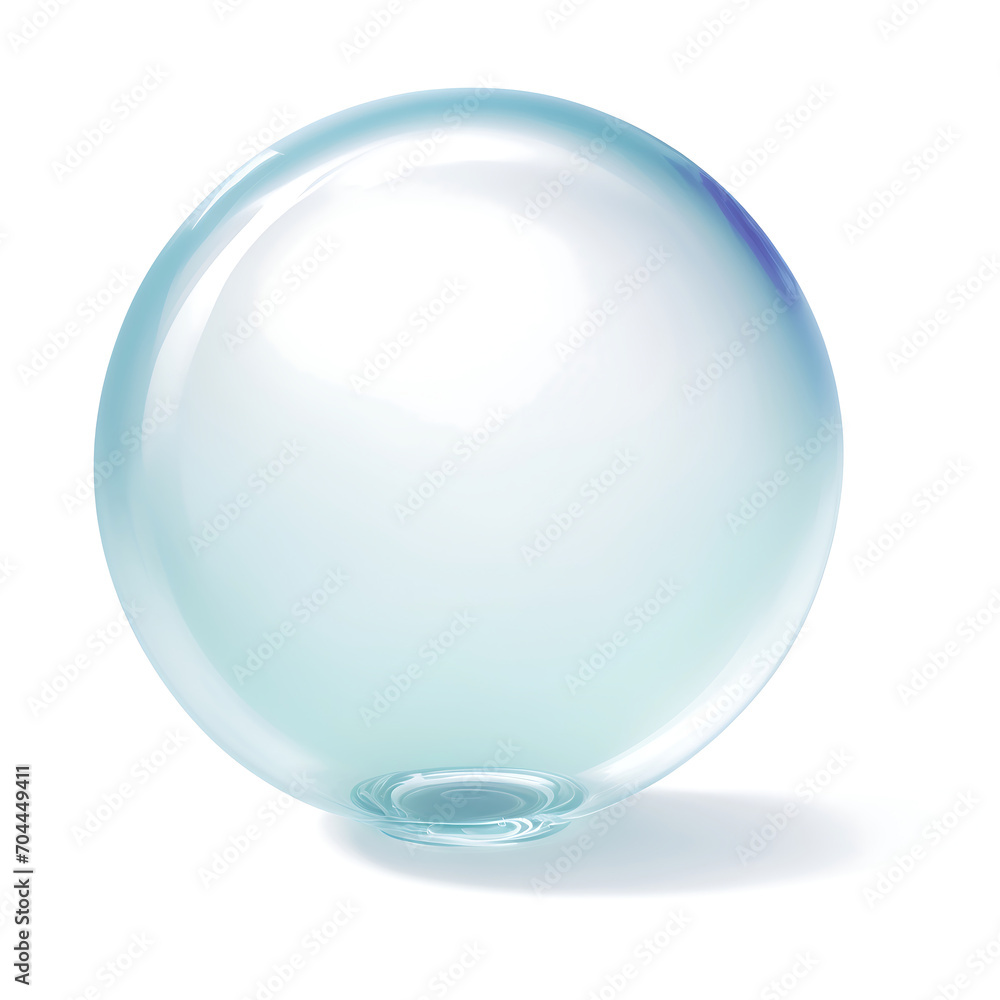 Transparent water droplets opaque glass sphere with glares and shadow on white. Transparent water droplets opaque glass sphere with glares and shadow on white.