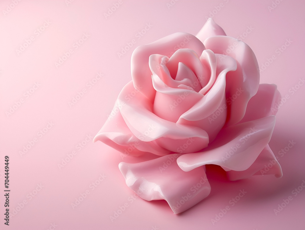 pink chocolate rose highlighted on a pink background pink chocolate rose highlighted on a pink background