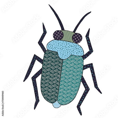 illustration of an imaginary fantasy beetle