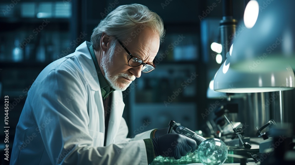 A doctor in a research lab ,scientists are working A doctor in a research lab ,scientists are working