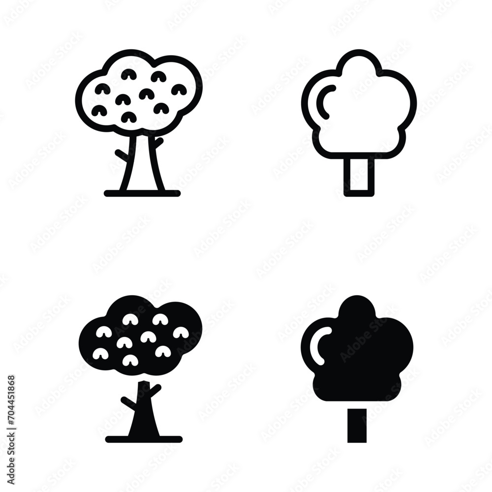 Tree icon logo vector symbol set Tree icon logo vector symbol set