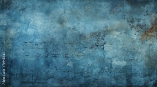 Grunge Style Textured Blue Background. © MdImam