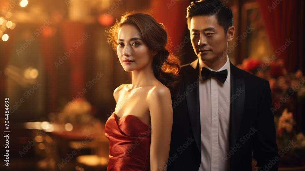 Beautiful young Asian couple Beautiful young Asian couple