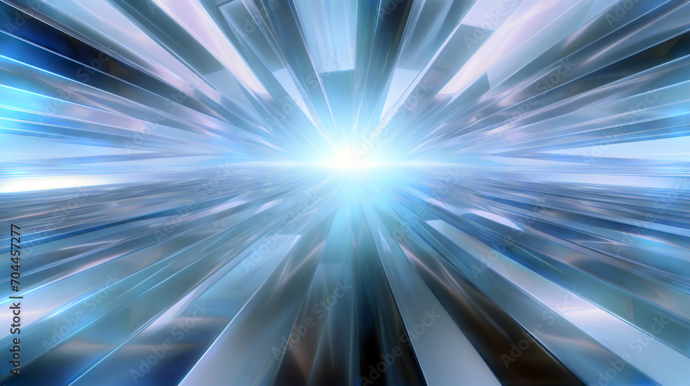Rays of light converge at a bright center, creating a dynamic sense of motion and energy. The color palette consists mainly of blues and whites, evoking a futuristic or cosmic feel.AI generated Rays of light converge at a bright center, creating a dynamic sense of motion and energy. The color palette consists mainly of blues and whites, evoking a futuristic or cosmic feel.AI generated