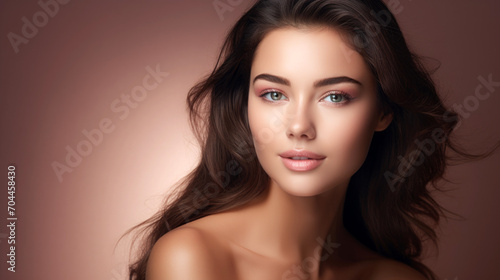 Beautiful young woman with healthy skin