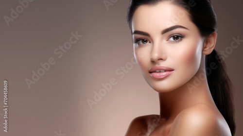 Beautiful young woman with healthy skin