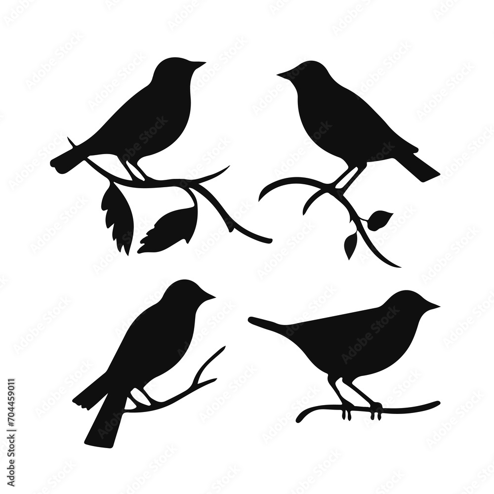 Vector Collection of Bird Silhouettes Vector Collection of Bird Silhouettes