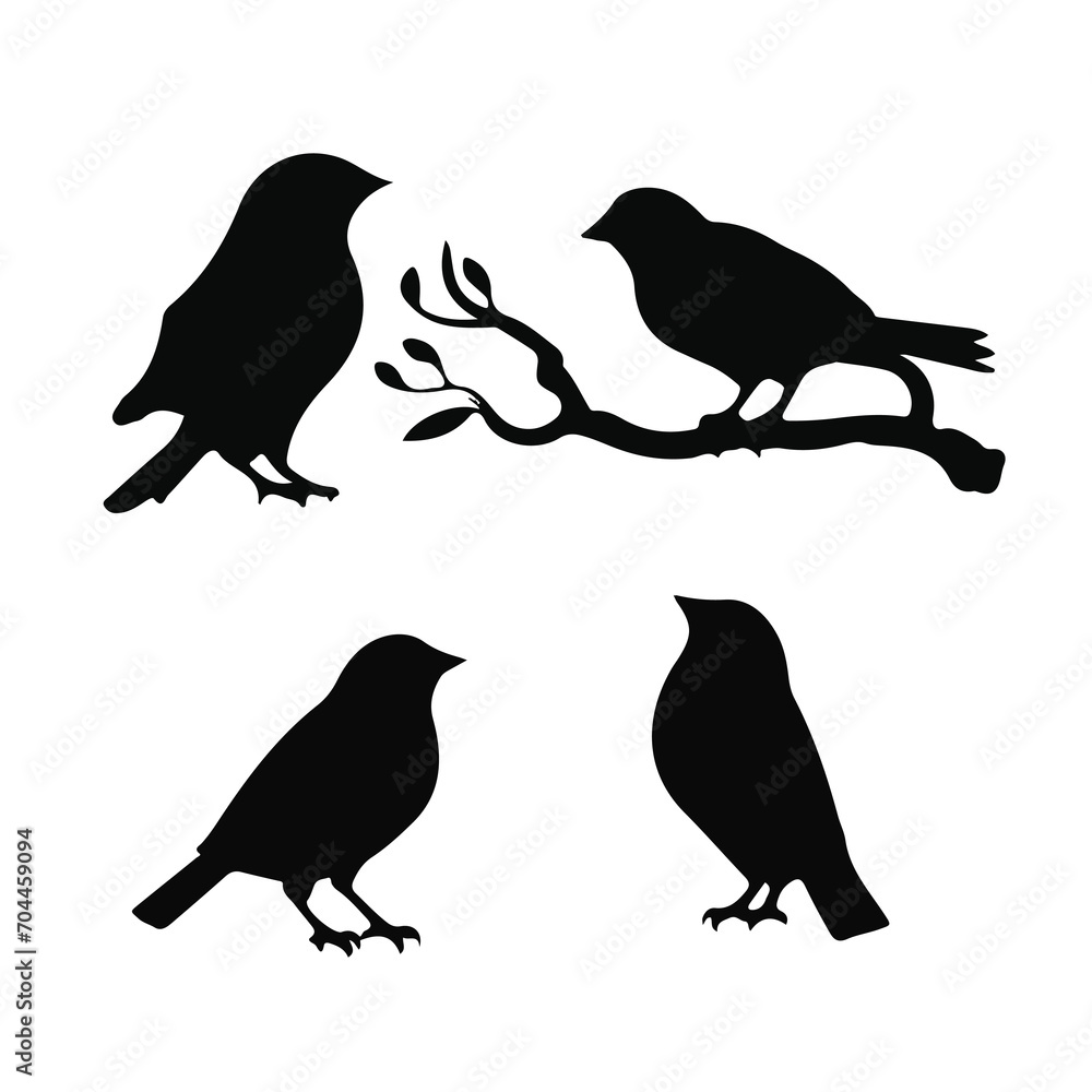 Vector Collection of Bird Silhouettes Vector Collection of Bird Silhouettes