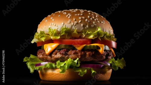 big hamburger,Fast food isolated on white,fast food