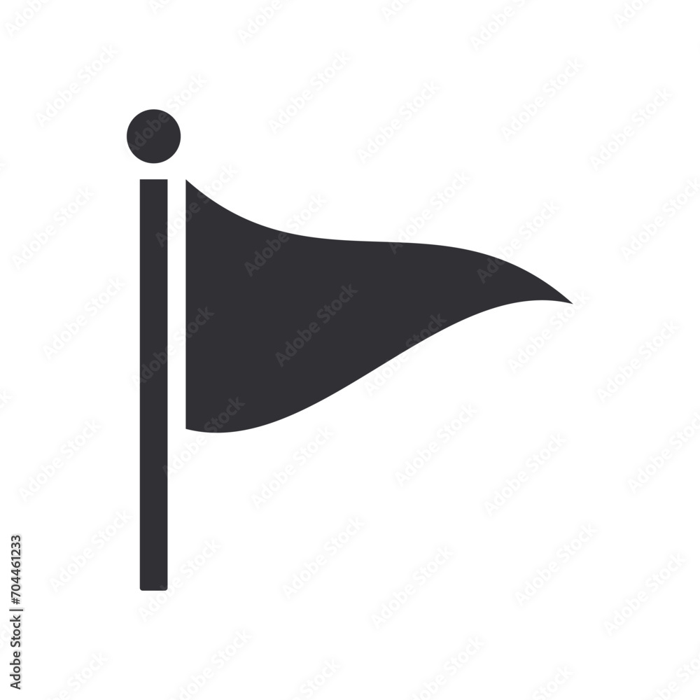 Flag silhouette icon, vector flag. Flag silhouette icon, vector flag.