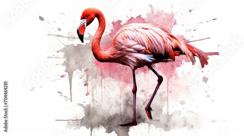 Pink Flamingo Print Wall Art Painting