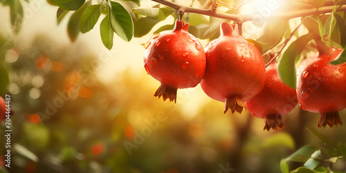Harvesting Abundance The Tale of a Fruit Farm Flourishing with Natural Pomegranate Elegance, Preserving Pomegranate Traditions in Modern Fruit Farming, Journey Through the Symbiosis of Pomegranates.AI
