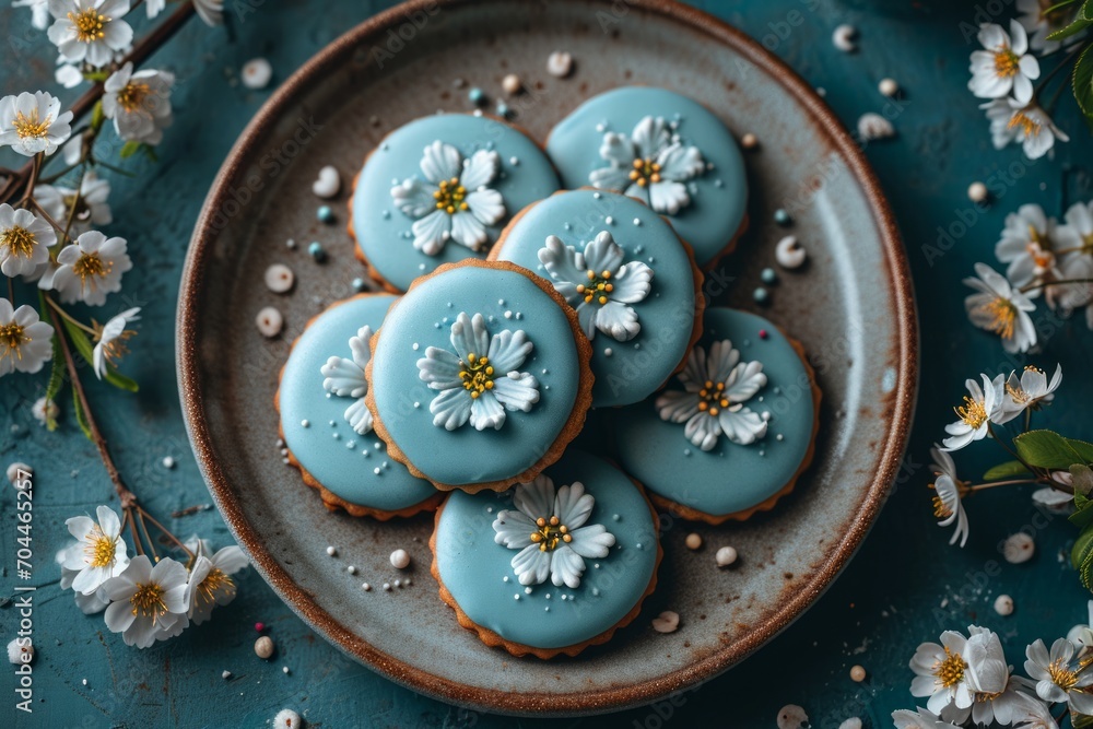 Spring Cookies created with Generative AI Technology, ai, generative Spring Cookies created with Generative AI Technology, ai, generative