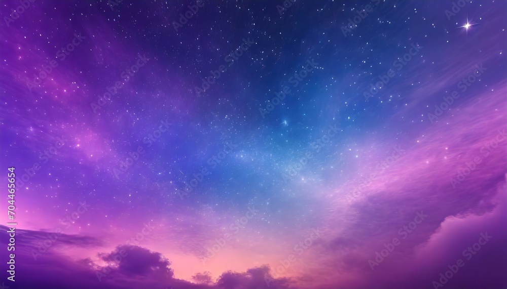 vibrant cosmic indigo gradient clouds with shimmering stars pc desktop wallpaper background ai generated