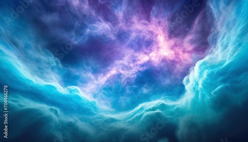 harmonious nebula cloud patterns swirling in an abstract cloud shape isolated on a background generative ai