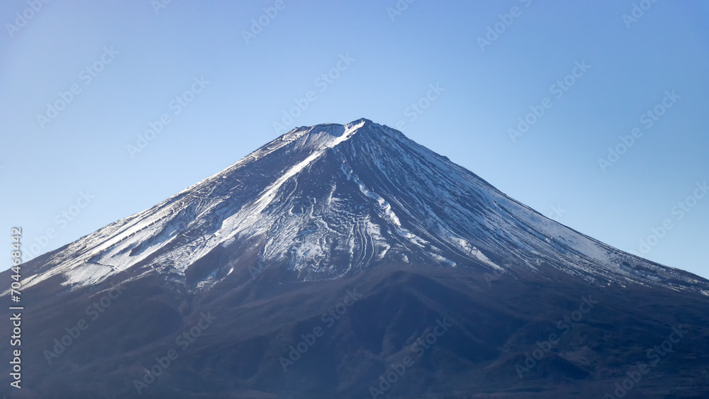 Mount Fuji in Japan close-up in winter