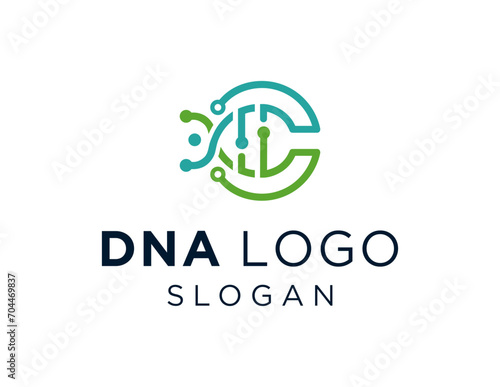 The logo design is about DNA and was created using the Corel Draw 2018 application with a white background.
